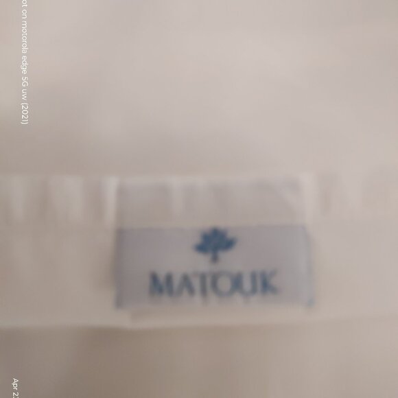 MATOUK MERIDIAN STD SHAMS IVORY100% COTTON PERCALE 350TC BRONZE BANDING 26 x 31 - Picture 4 of 5